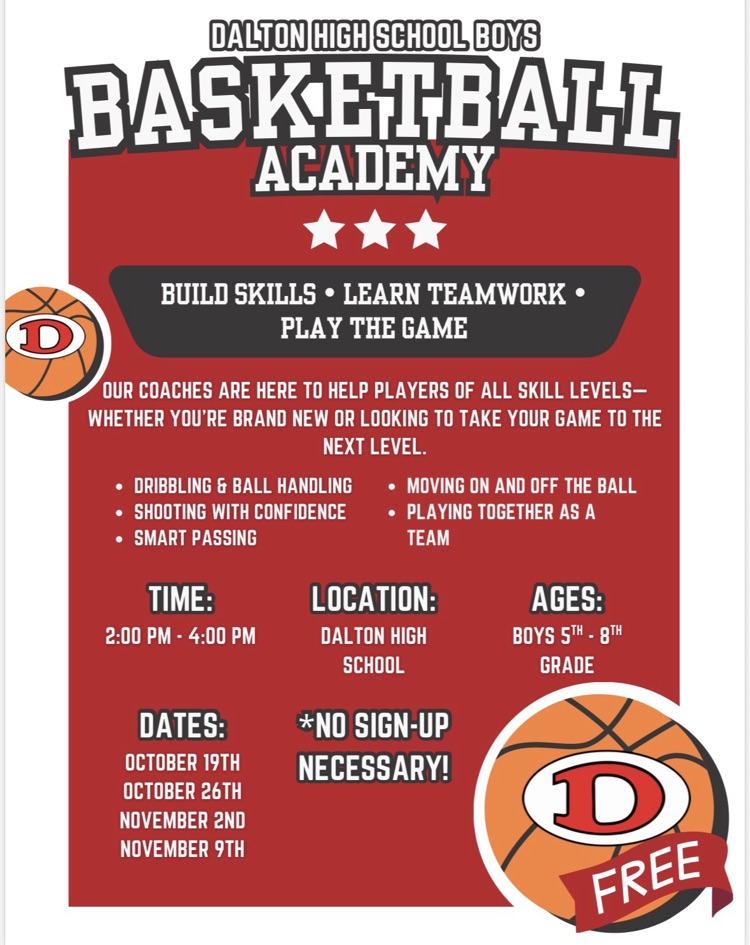 DHS Basketball Boys Academy Flyer!