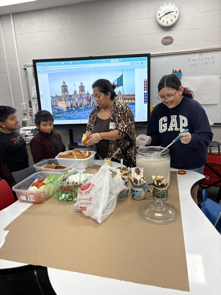 family volunteers in classroom