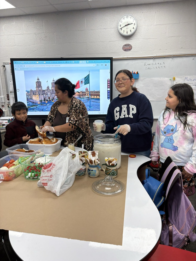 family volunteers in classroom