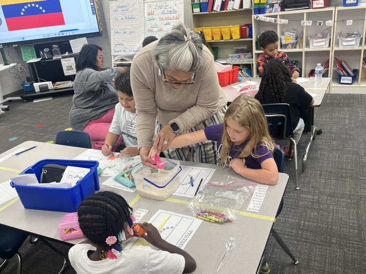 students in first grade class