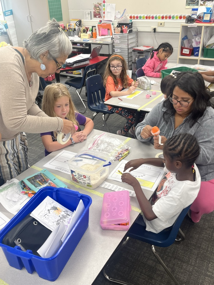 students in first grade class
