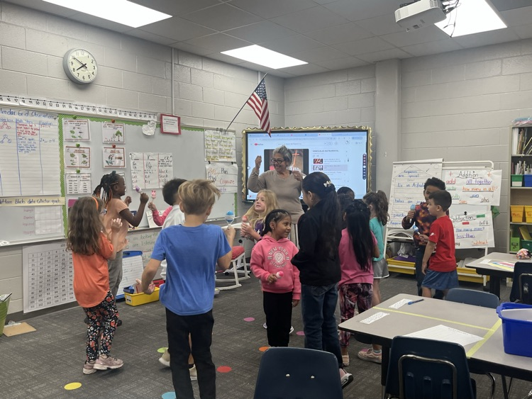 students in first grade class