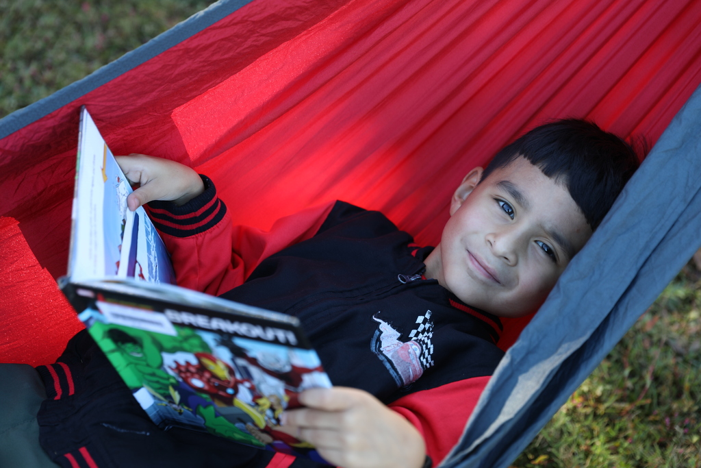 Roan School’s Media Specialist, Mrs. Emily Elliott, created a unique reading experience for her students through a PAGE grant-funded hammock garden. Students are now enjoying books and fresh air in this relaxing outdoor space. 🍁📚