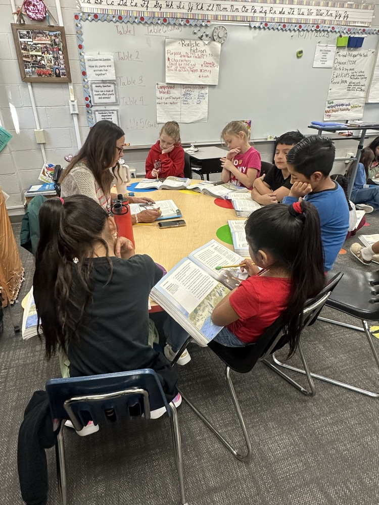 teacher working with small group 