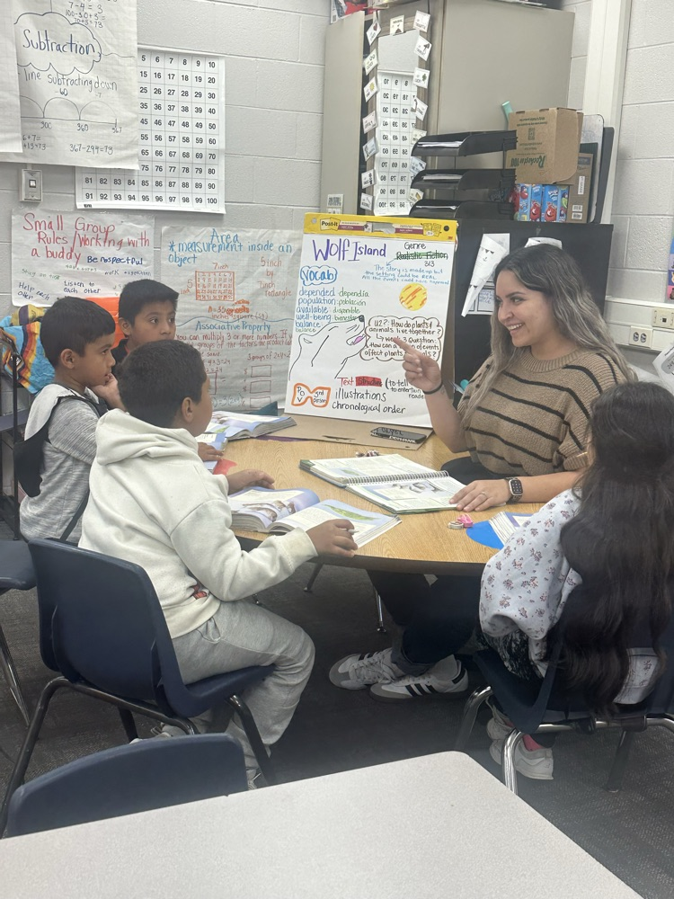 teacher working with small group 