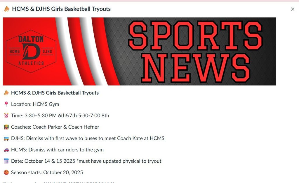 Girls Basketball Tryouts Information