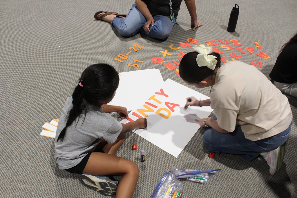 students working together in group