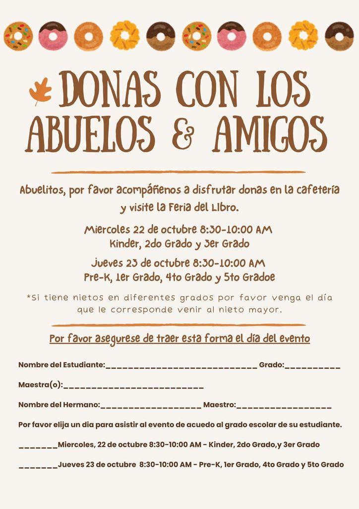 Donuts with Grands & Friends Flyer-Spanish