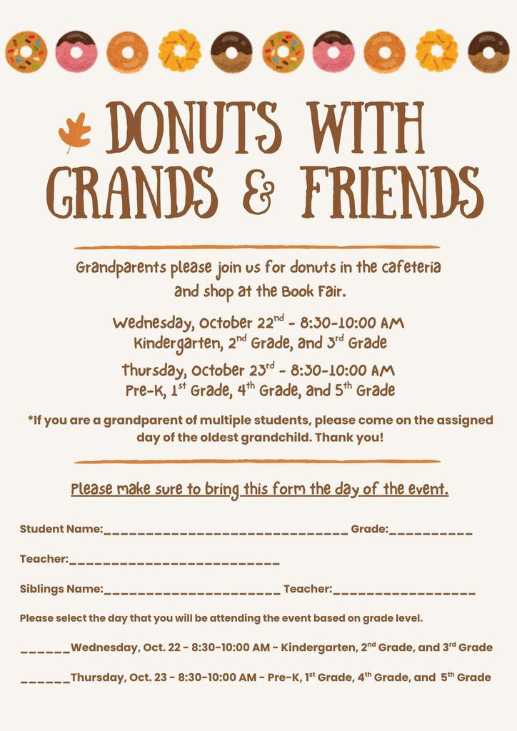 Donuts with Grands & Friends Flyer-English