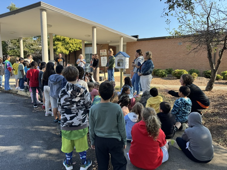 Students listening to Ms. Pierce talking about the project 
