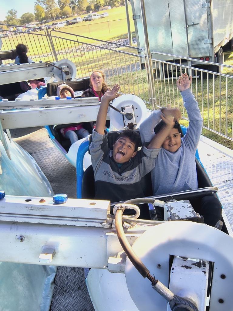 students at fair