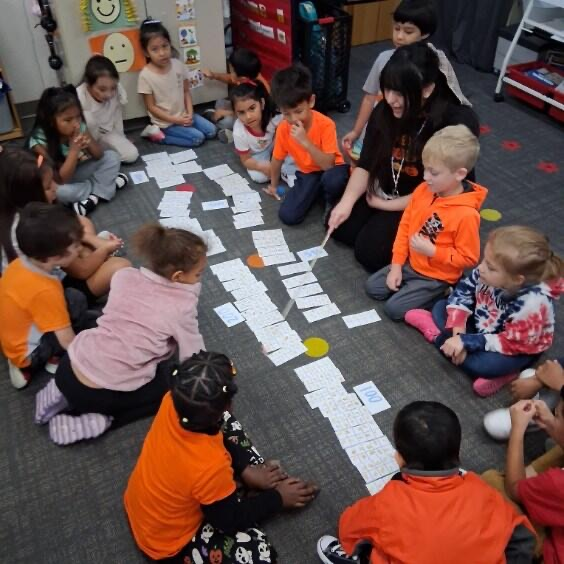 kindergarten students in class