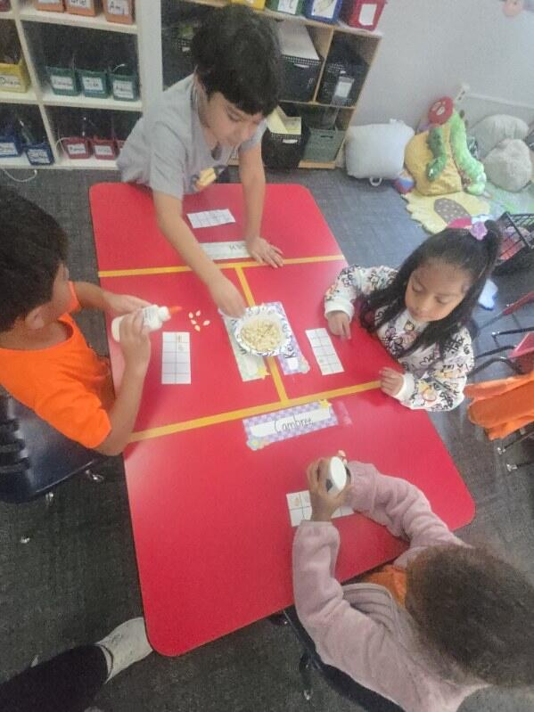 kindergarten students in class