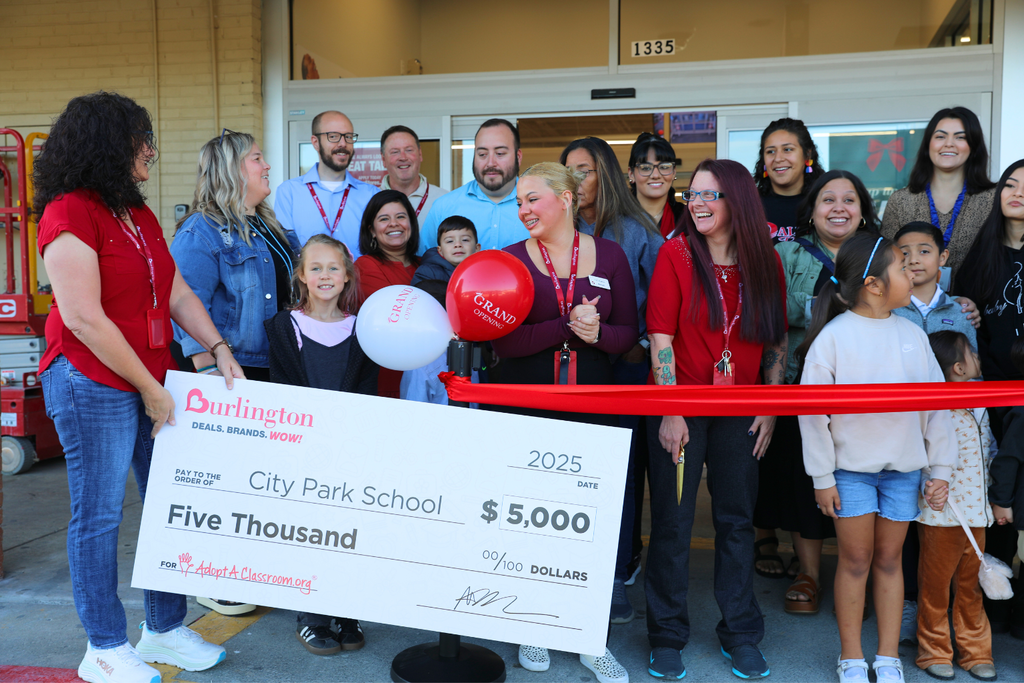 Dalton Public Schools is proud to welcome @Burlington to our community and honored that City Park School was selected to receive a $5,000 donation through @AdoptAClassroom as part of Burlington’s grand opening celebration.