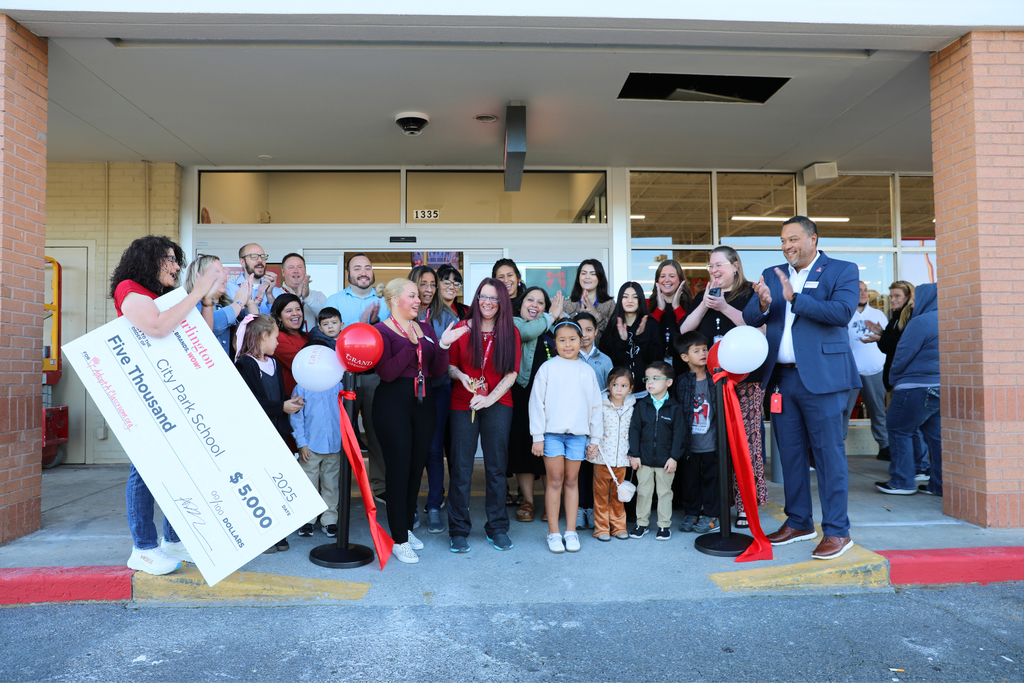 Dalton Public Schools is proud to welcome @Burlington to our community and honored that City Park School was selected to receive a $5,000 donation through @AdoptAClassroom as part of Burlington’s grand opening celebration.