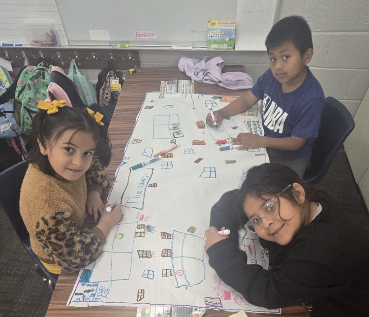 students working in classroom