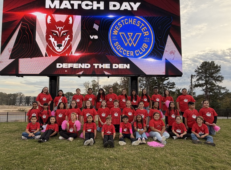Westwood Chorus students on the soccer field