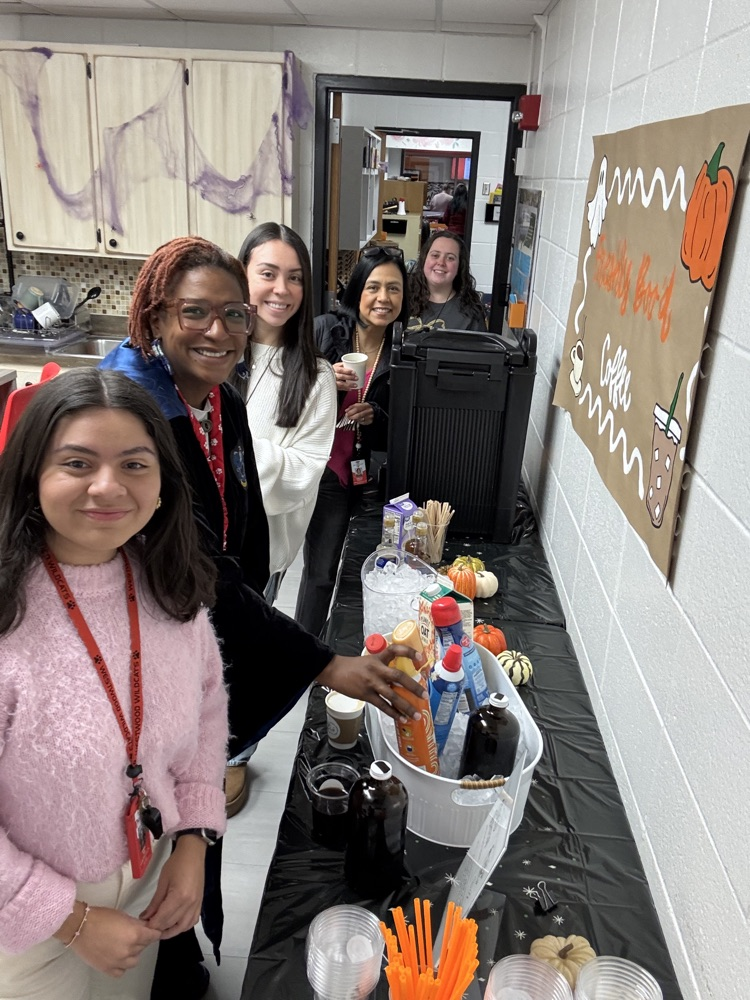 Teachers at the coffee bar