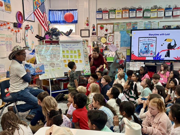 Students listening to Mr. Soriano 