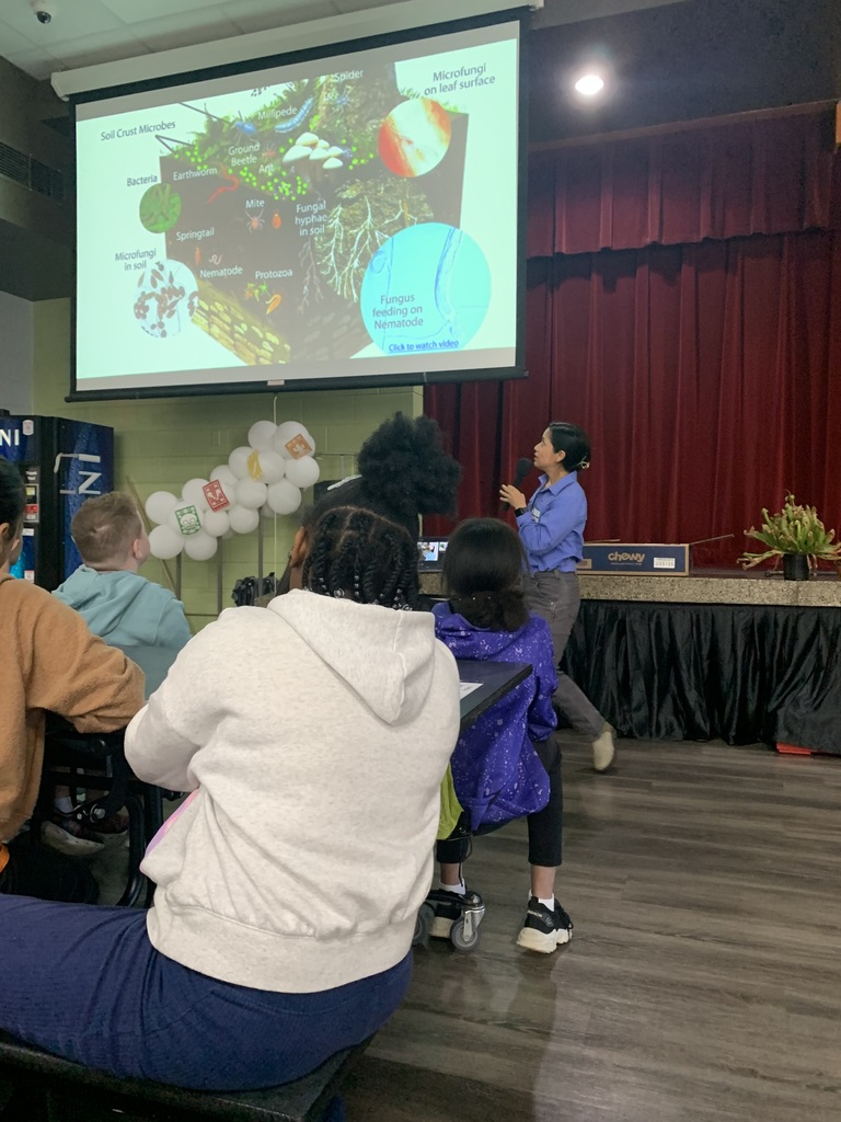 Ecologist Iris Avila leading our students through a soil study at Lakeshore Park