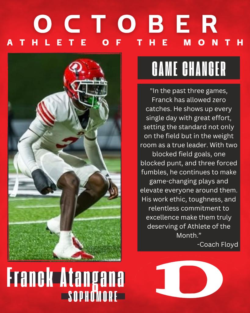 October athlete of the month Franck Atangana