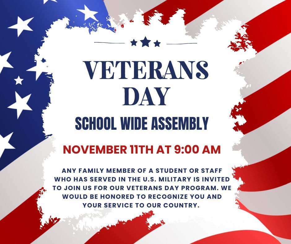 Veteran's Day Assembly Flyer-English