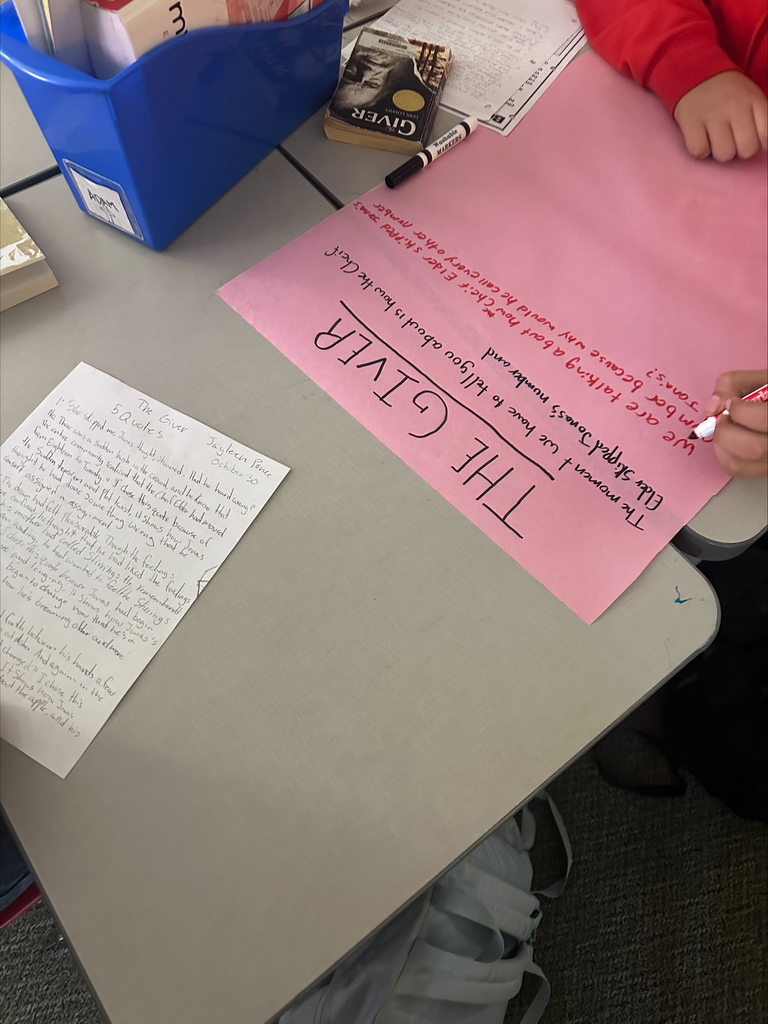 Students working in book club