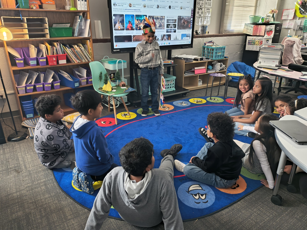 Student presenting to class