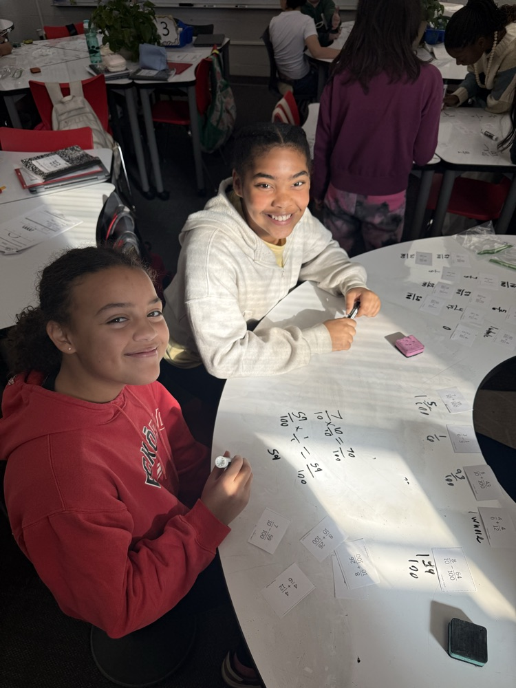 students in math class