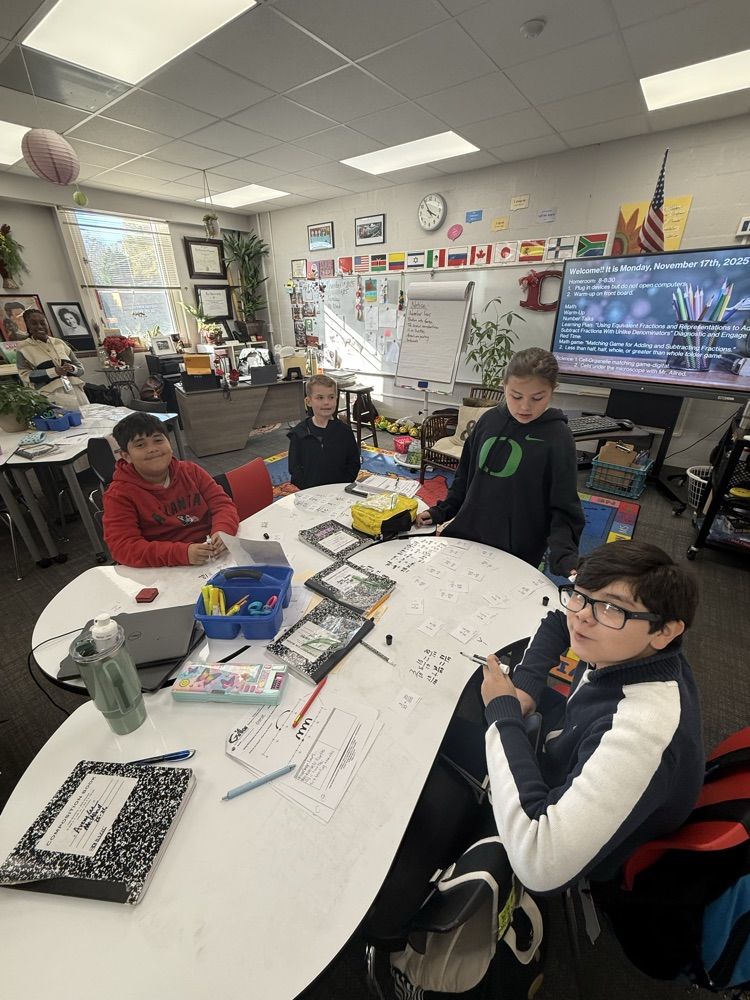 students in math class