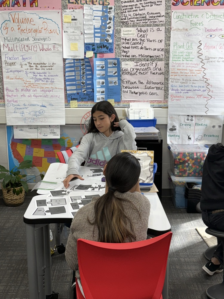 students in math class