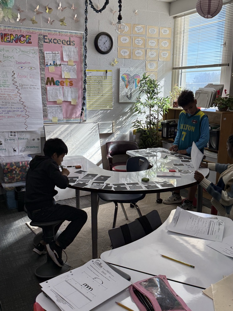 students in math class