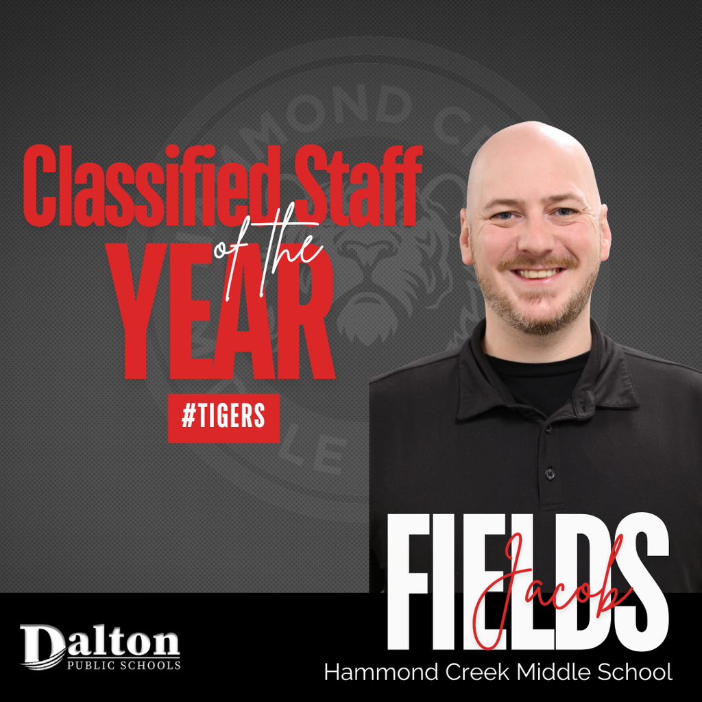 Jacob Fields Named Hammond Creek Middle School’s 2024–2025 Classified Staff Member of the Year