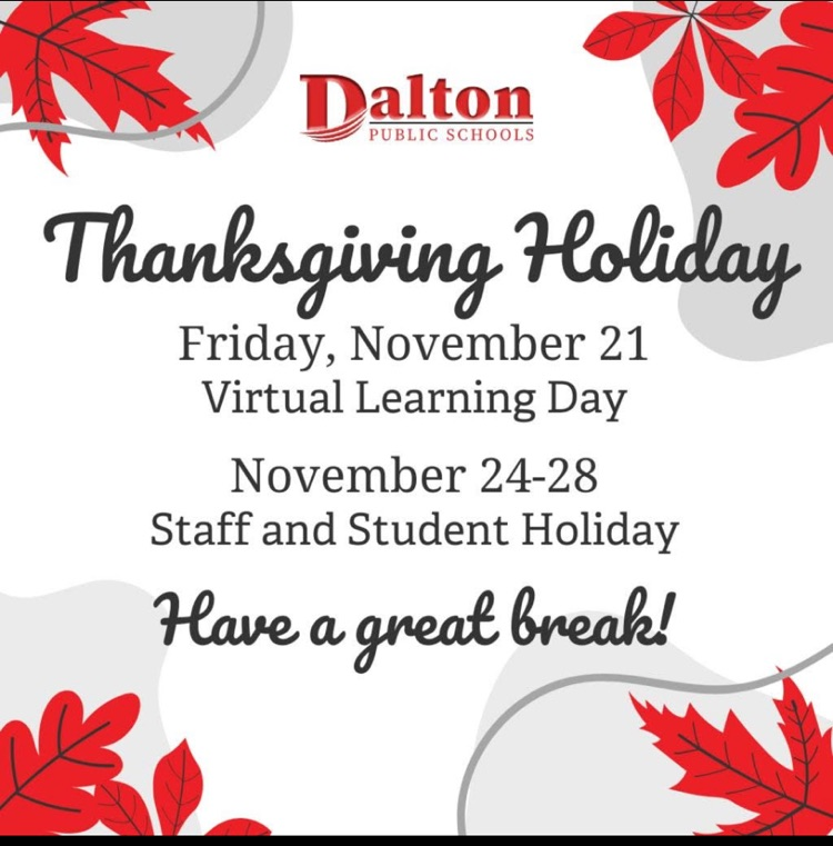 text says virtual day and  thanksgiving break