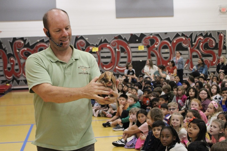 The presenter showing the Armadillo 