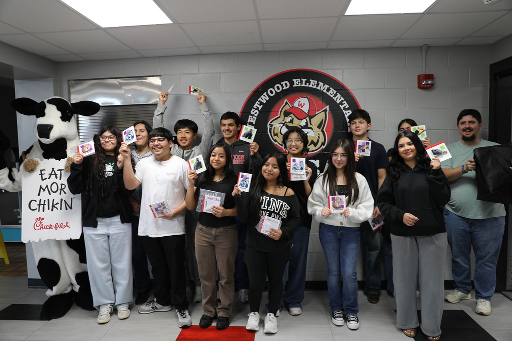 The Dalton High School Chick-fil-A Leadership Academy — a national student leadership program built on service — visited Westwood School recently with a special guest: the Chick-fil-A cow! Students received books, and teachers were surprised with gift cards. We love seeing our student leaders spread joy across our district!