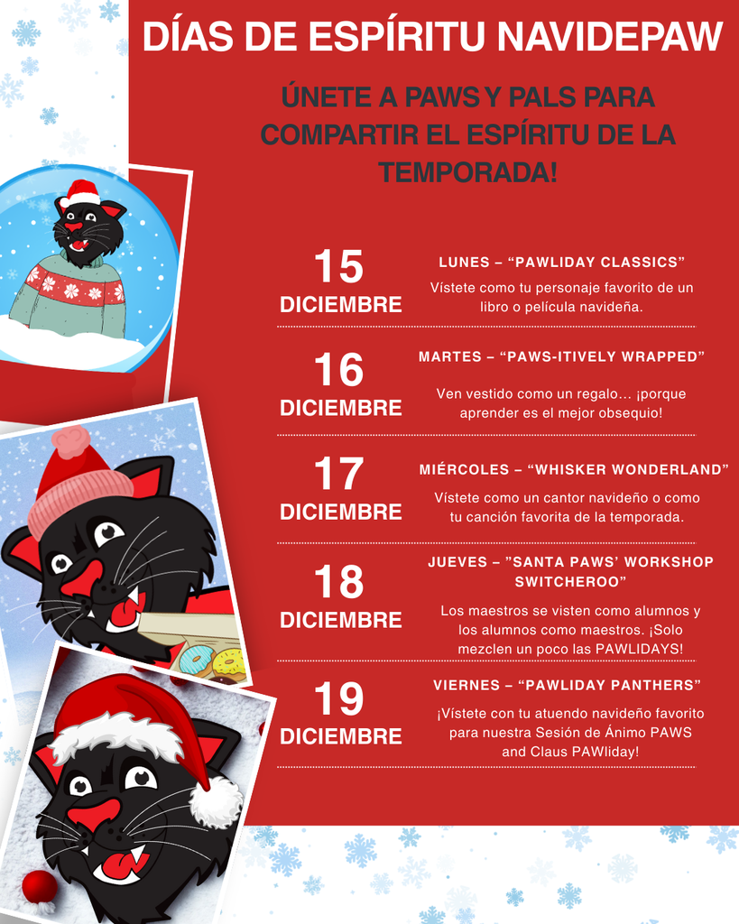 Holiday Spirit Week graphic