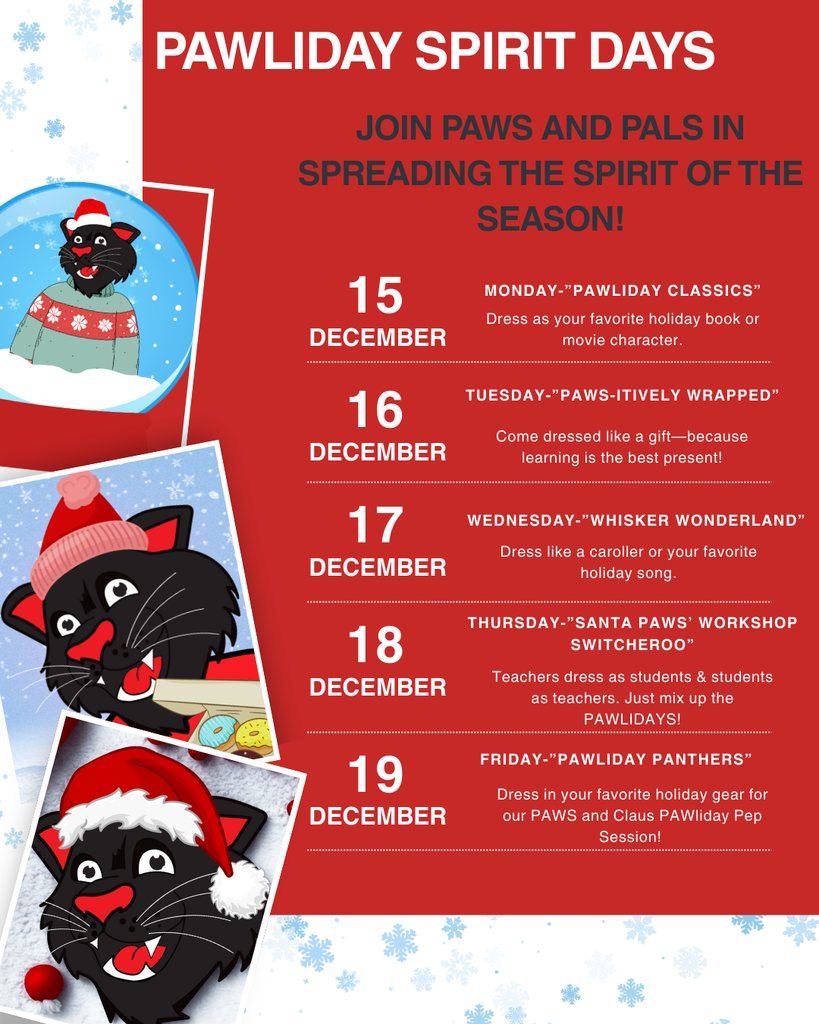 Holiday Spirit Week graphic