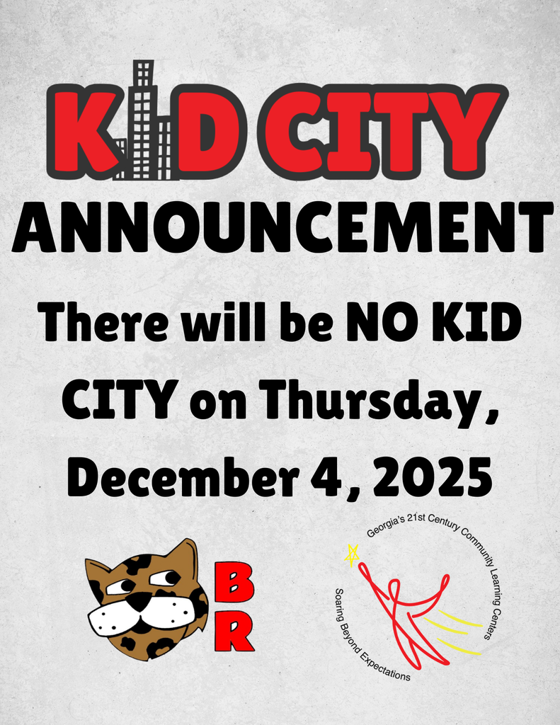 Announcement. There will be no Kid City on Thursday, December 4, 2025.