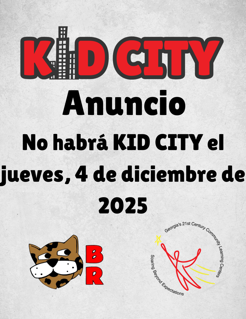 Anuncio. No habra KID CITY el jueves, 4 de diciembre de 2025.