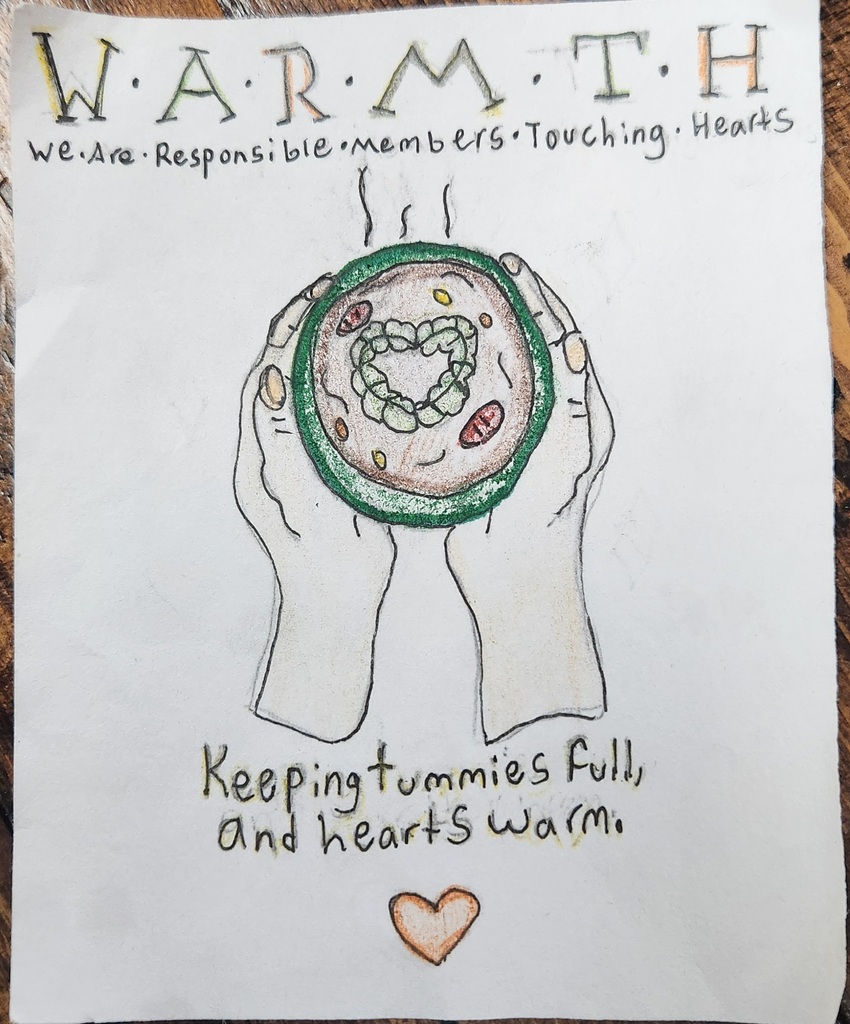 Student created soup packet label