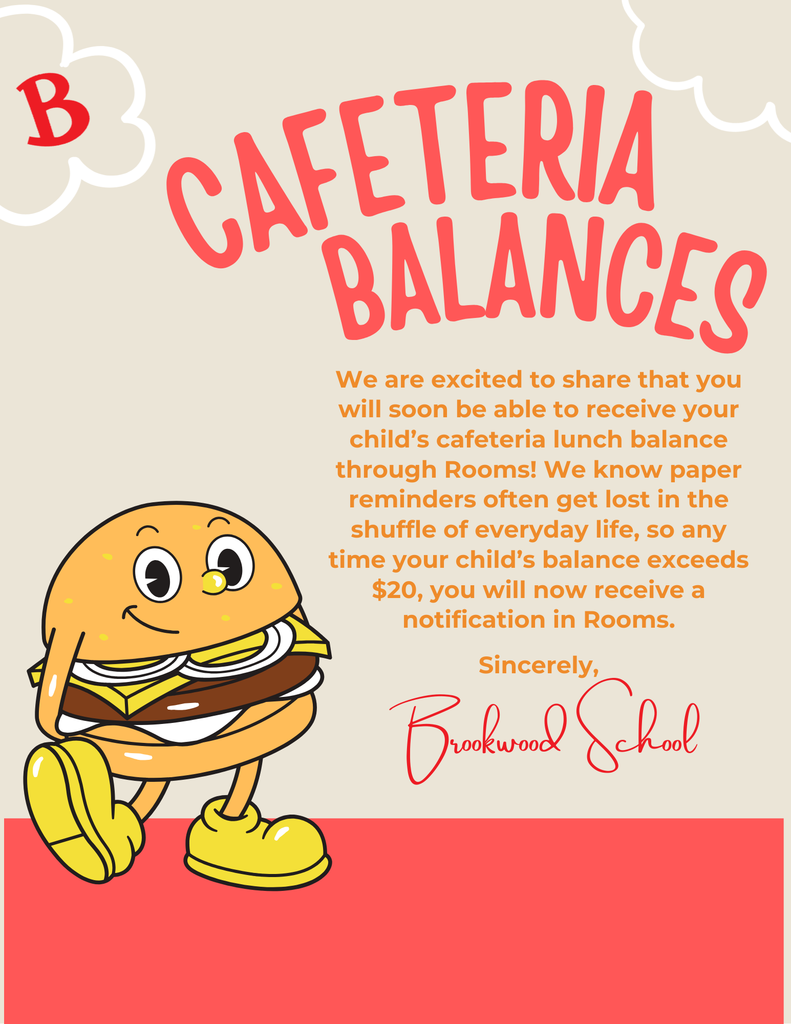We are excited to share that you will soon be able to receive your child’s cafeteria lunch balance through Rooms! We know paper reminders often get lost in the shuffle of everyday life, so any time your child’s balance exceeds $20, you will now receive a notification in Rooms.