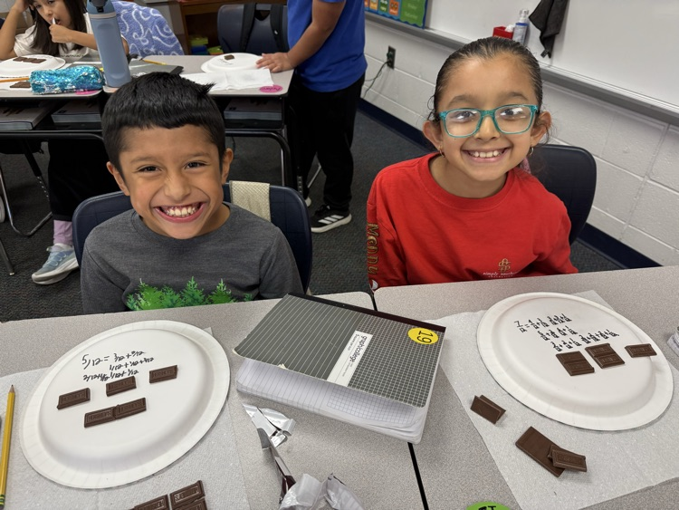 4th grade fractions with chocolate