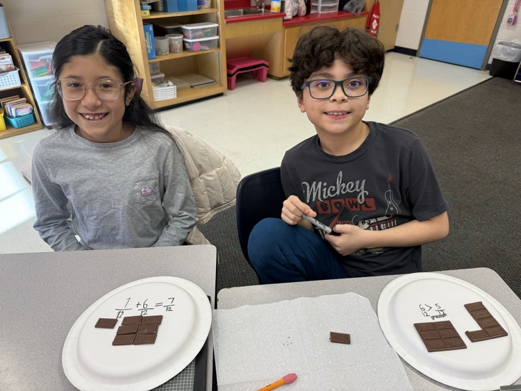 4th grade fractions with chocolate