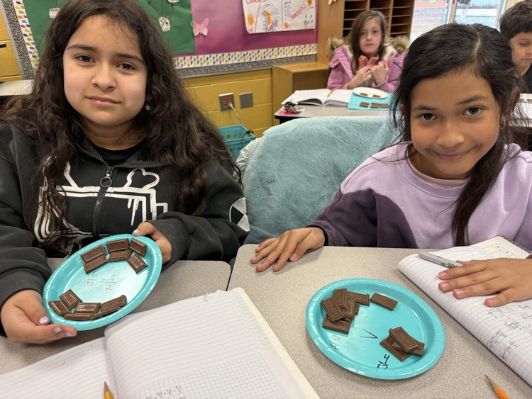 4th grade fractions with chocolate