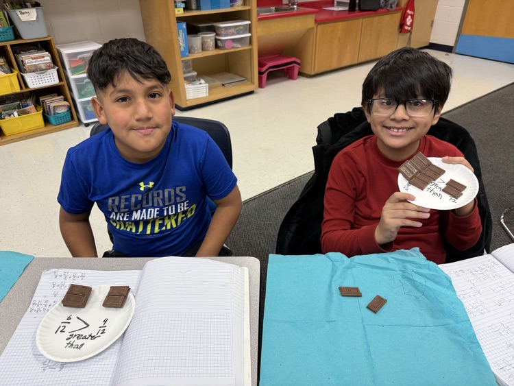 4th grade fractions with chocolate