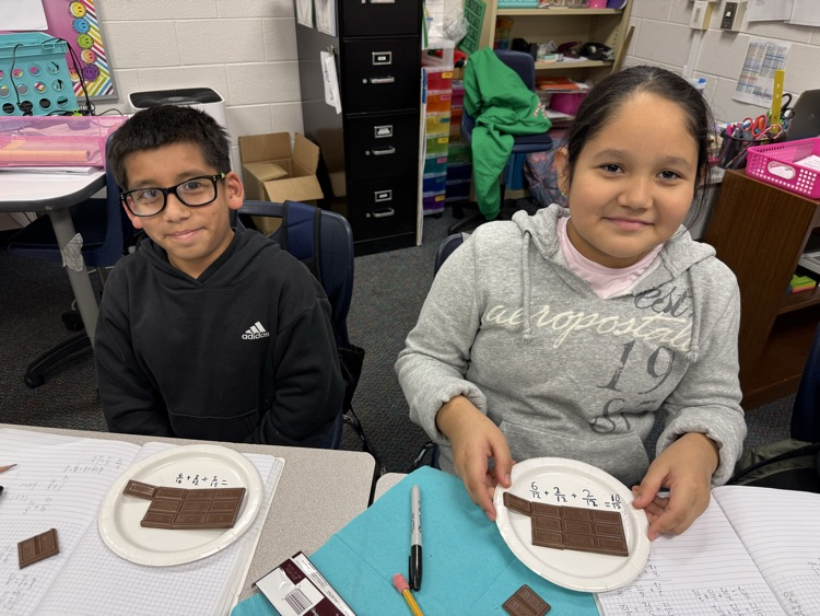 4th grade fractions with chocolate