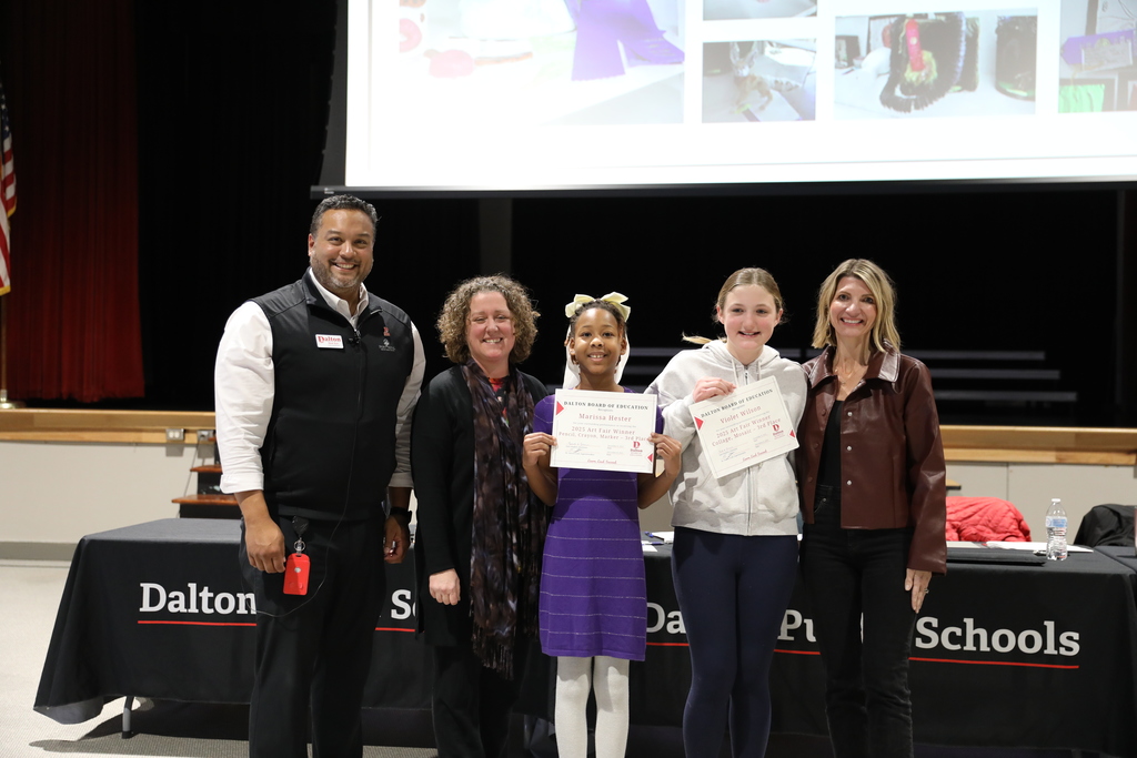 During the December 8 Board of Education meeting, the Dalton Board of Education celebrated outstanding student achievements and athletic excellence across the district. The Board recognized the Dalton High School Varsity Volleyball Team for qualifying for the state playoffs; the Hammond Creek Middle School / Dalton Junior High School Boys Golf Team for earning the title of BGMSAA Region Champions; and the HCMS/DJHS JV Volleyball Team, the HCMS/DJHS Boys Cross Country Team, and the HCMS/DJHS Girls Cross Country Team for finishing as BGMSAA Region Runner-Up in their respective sports. The Board also honored the Dalton High School Cross Country Team for being named NGXCL League Champions, with one athlete placing 8th at Region. In addition, the Board recognized the Hammond Creek Middle School 6th Grade Football Team and the Dalton Junior High School 8th Grade Football Team for finishing as State Finalists, and celebrated the Hammond Creek Middle School 7th Grade Football Team for becoming State Champions. The Dalton High School Football Team was recognized as a State Playoffs Qualifier. The Dalton High School One Act Competition Team was also honored for earning the Best Set Award and placing 4th Overall. The Board further recognized students featured in the Hartsfield–Jackson Atlanta International Airport Youth Art Gallery – World Cup Edition, as well as the talented artists named as 2025 District Art Fair Winners. The Board congratulates all students, teams, and artists for their remarkable accomplishments and their commitment to excellence in Dalton Public Schools.