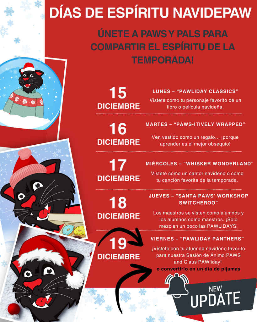 Holiday Spirit Week graphic