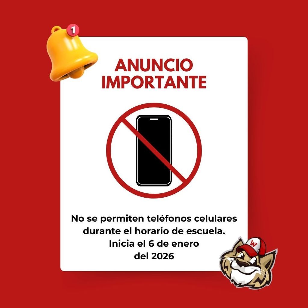 No Cell Phones During the School Day Graphic-Spanish